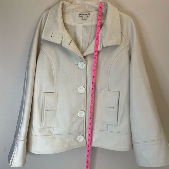 Forever| Wool Jacket| Casual| Large| Cream| Coat - Picture 3 of 13